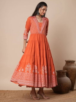 Full Flare Cotton Dress – Elegant & Breezy One-Piece