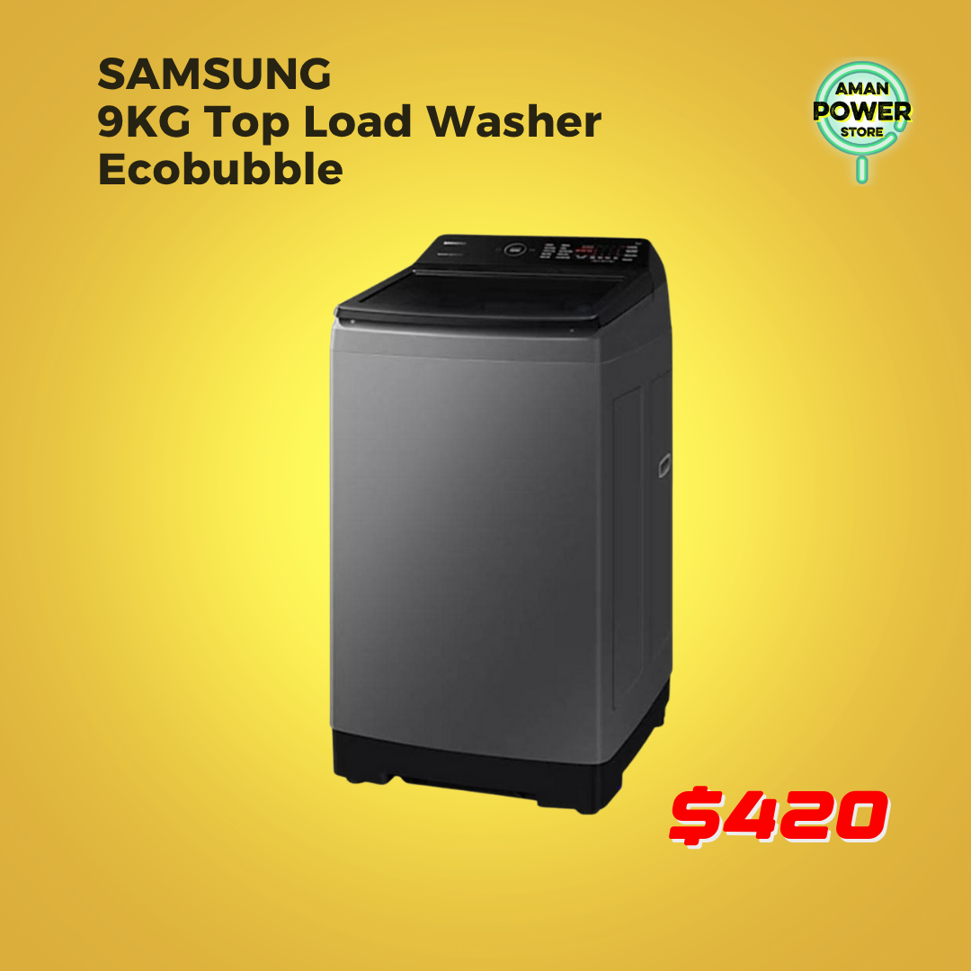 SAMSUNG 9KG TOP LOAD WASHER ECOBUBBLE