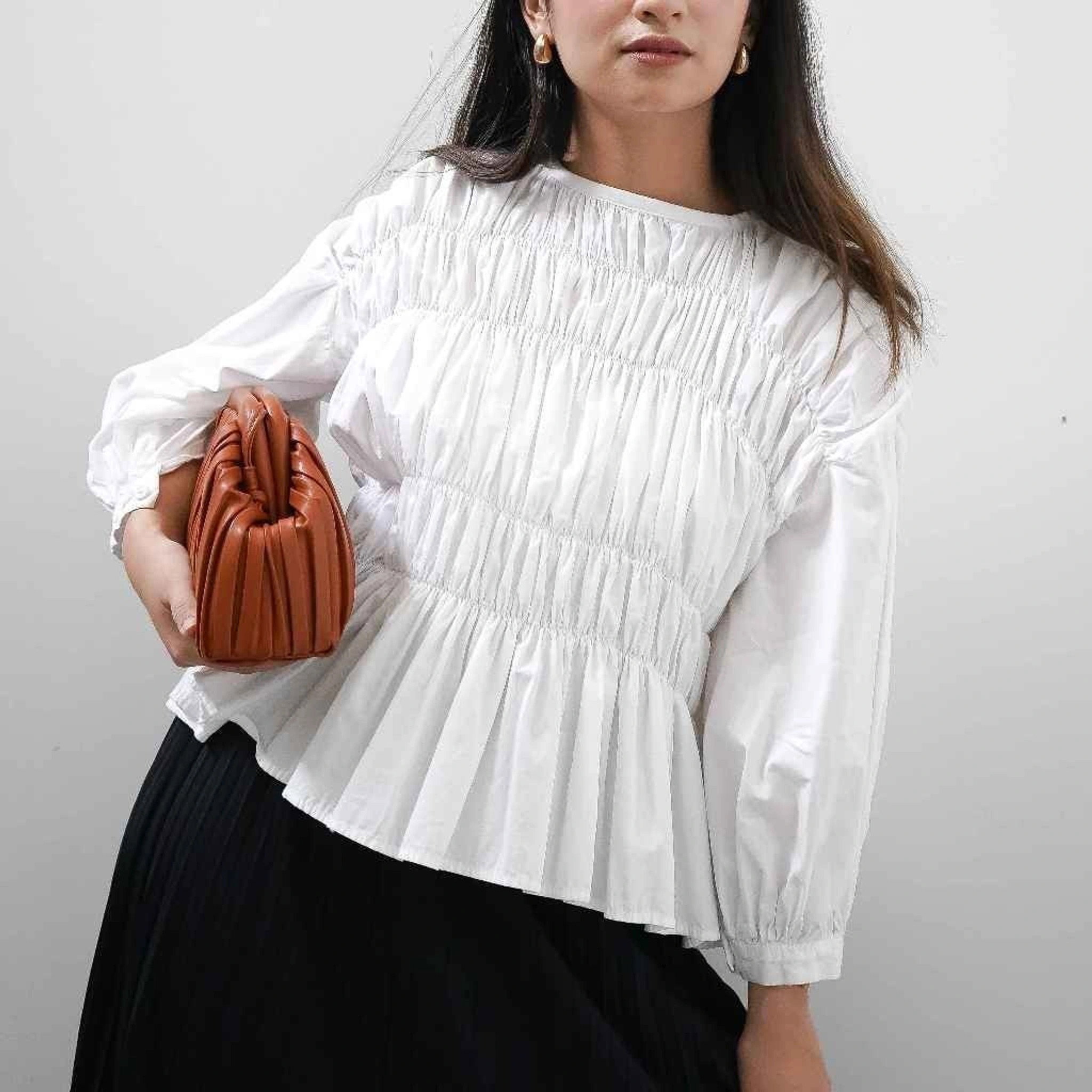 BWBYAZ Pamela Shired Smock Plaid Top_1