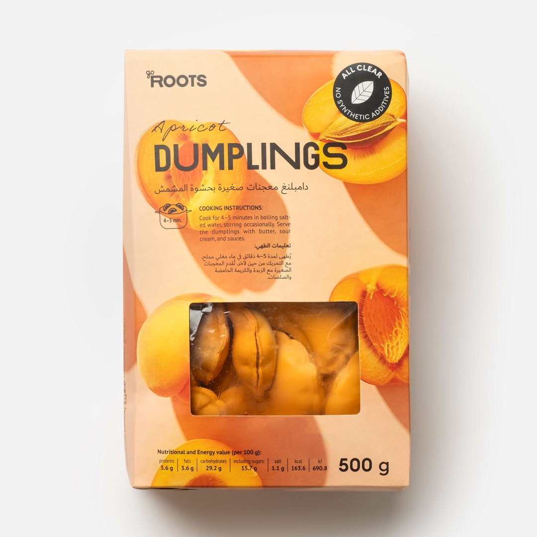 Roots Apricot Dumplings Frozen 500g