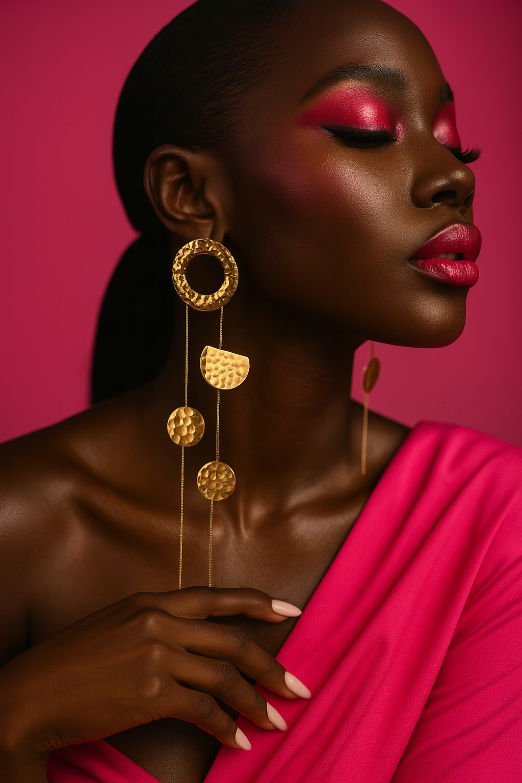 Golden Cascade Earrings