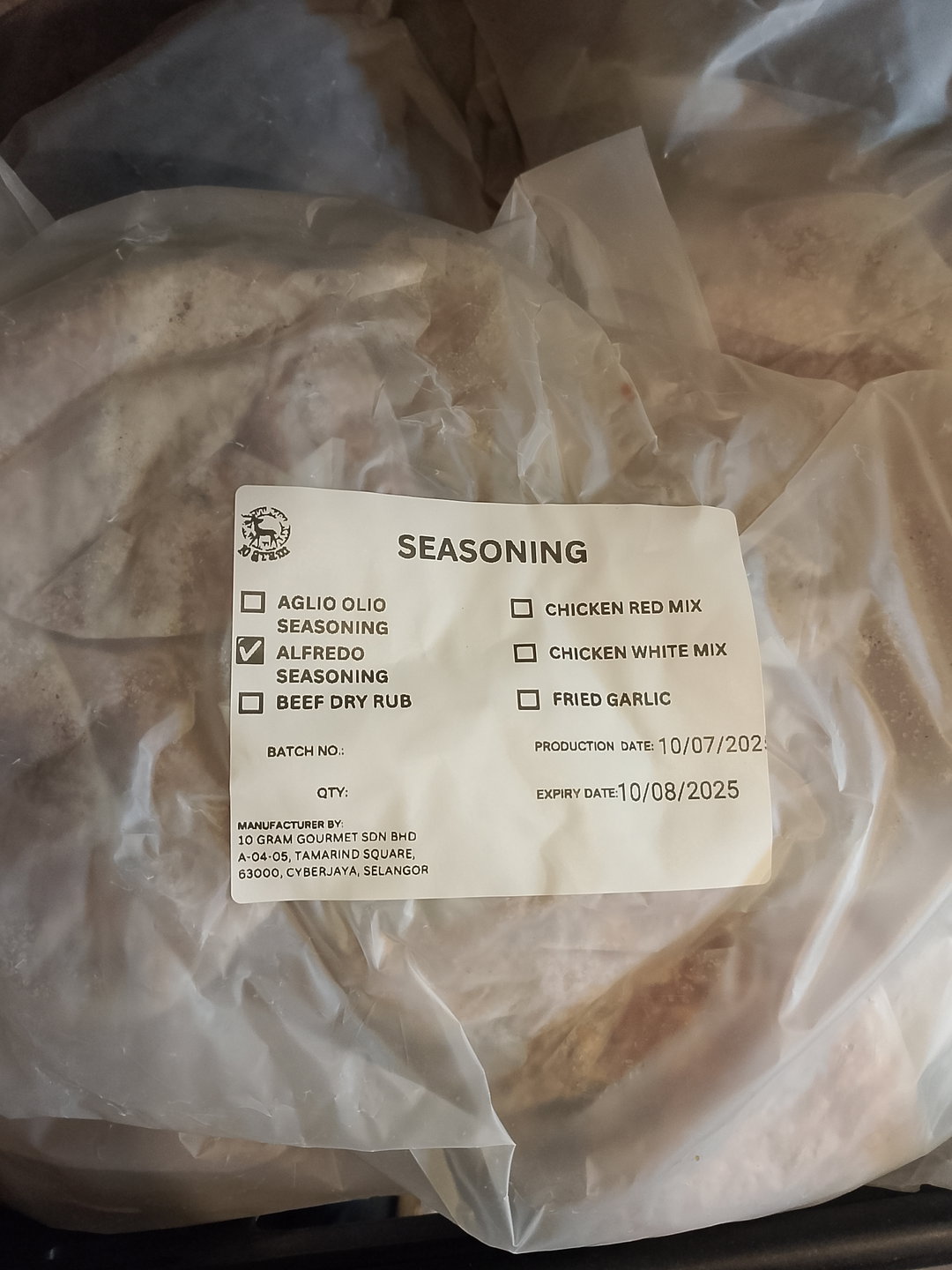 Seasoning - Alfredo (55gm x 10sac / bag)