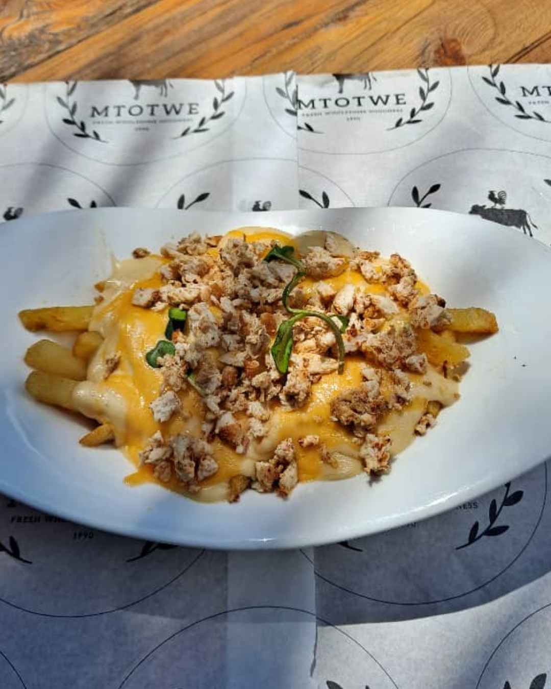 Cheesy Chips with a topping (Hot fries)