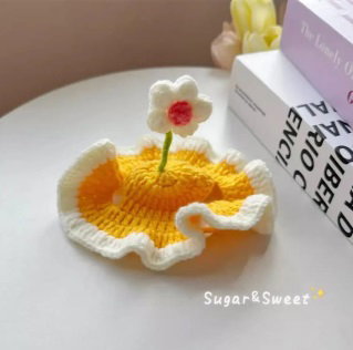 Yellow Crochet Hat_0