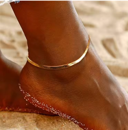 Chaînes de cheville de Style bohème pour femmes, accessoires de pied à trois couches avec perles de riz, coquillages et étoile de mer_3