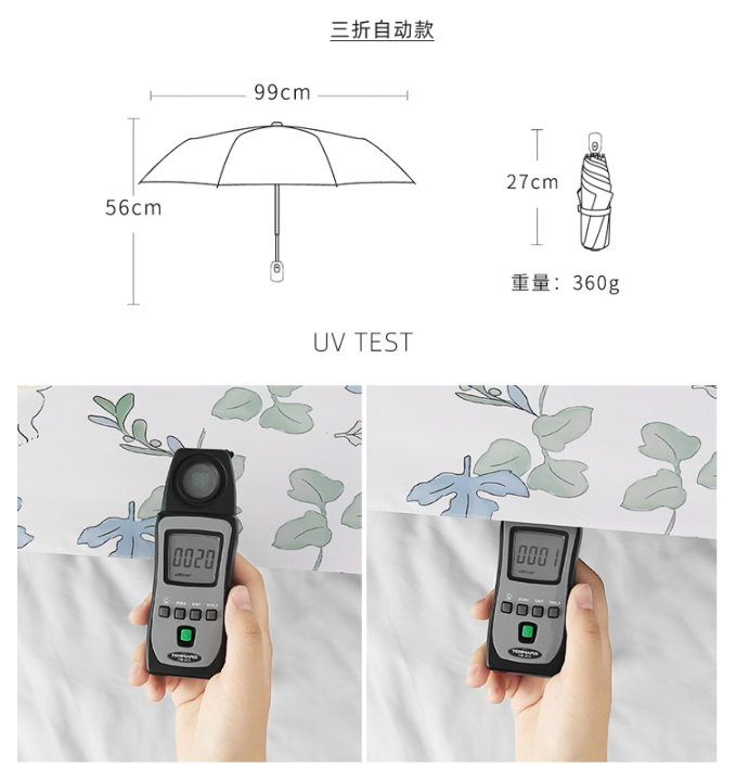 Foldable Umbrella 3 Fold UV Protection_1