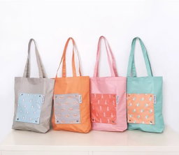 Eco Nylon Tote Bag w Front Pocket