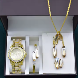 Ensemble de 3 montres à Quartz pour femmes, Bracelet-montre de luxe avec boucle magnétique, motif floral avec strass, pièces mode 2020