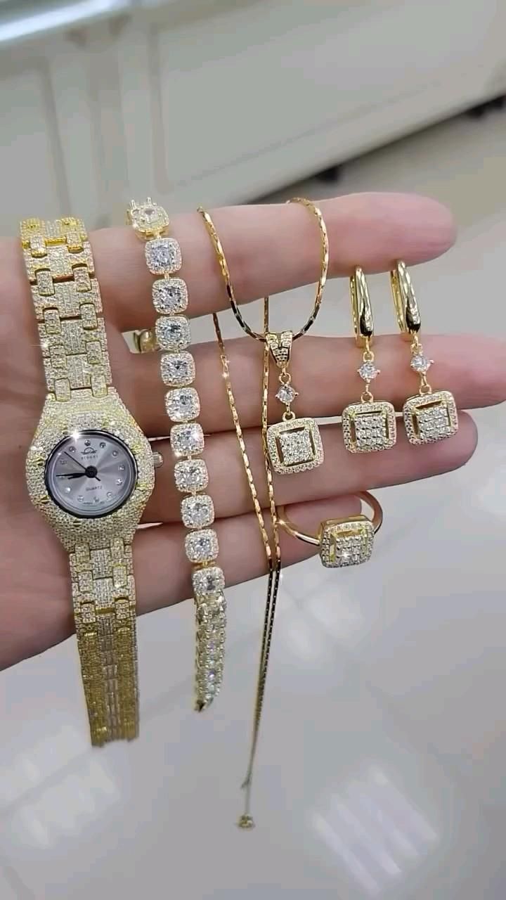 Ensemble de 3 montres à Quartz pour femmes, Bracelet-montre de luxe avec boucle magnétique, motif floral avec strass, pièces mode 2020_6