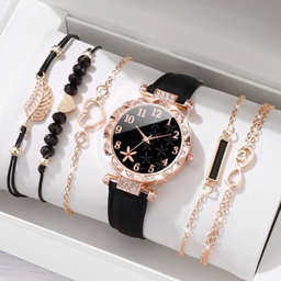 Ensemble de 3 montres à Quartz pour femmes, Bracelet-montre de luxe avec boucle magnétique, motif floral avec strass, pièces mode 2020