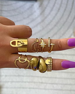 Skyrim – bague ouverte géométrique en acier inoxydable, couleur or, mode minimaliste, bijoux de fête de mariage, cadeau, vente en gros