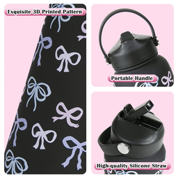 1000ML 3D FLORAL THUMBLER THERMOS BOTTLE