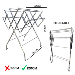 120CM UPGRADE STAINLESS STEEL CLOTH DRY RACK (PENYIDAI BAJU)