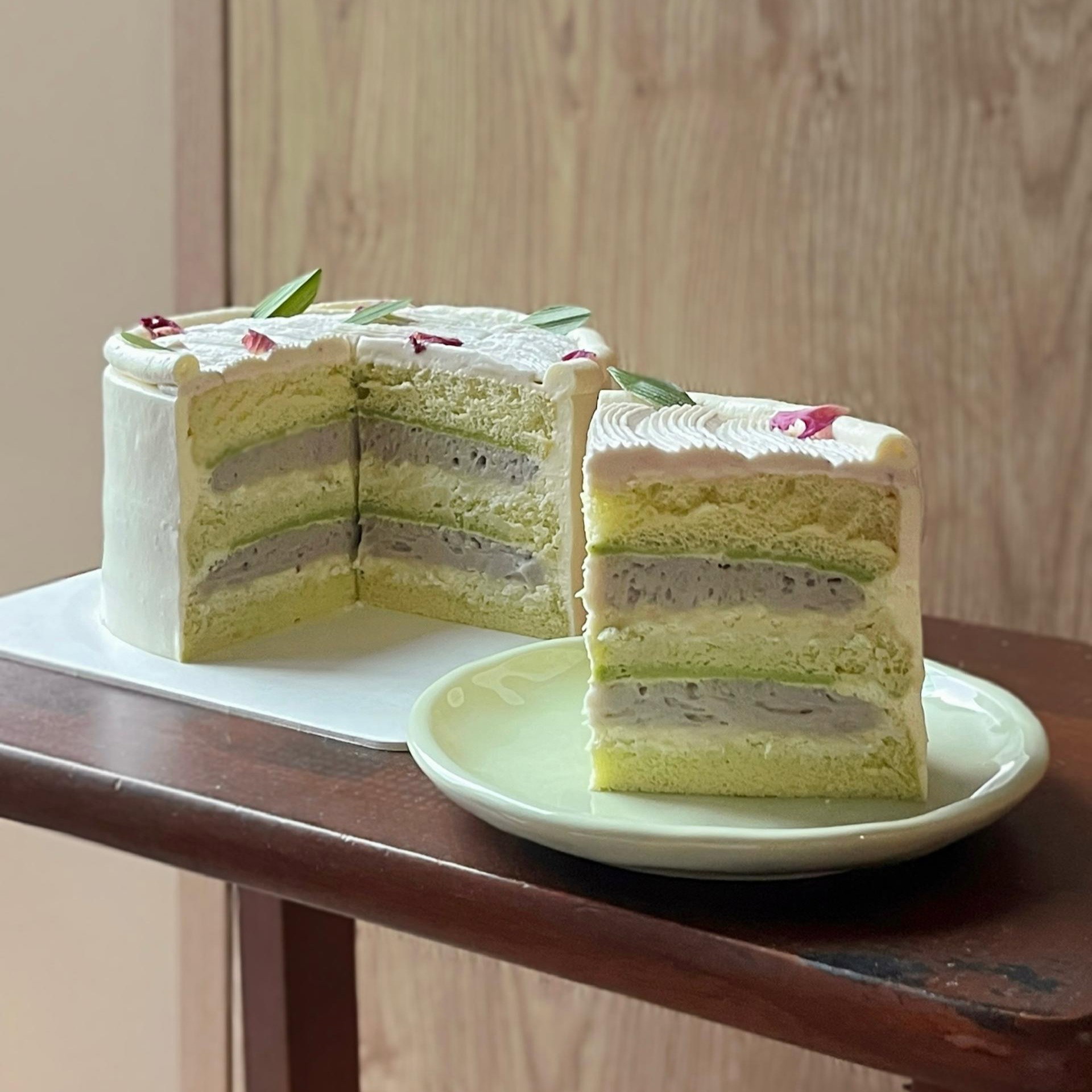 pandan taro cake_1