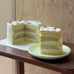 pandan taro cake