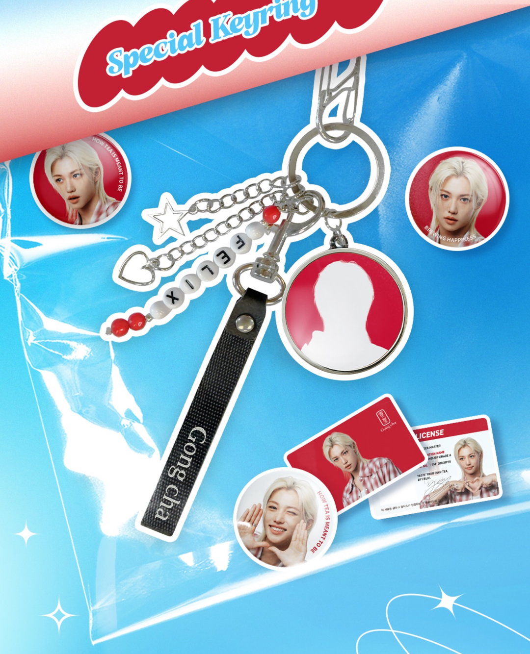 Stray Kids Felix Gong Cha Keyring