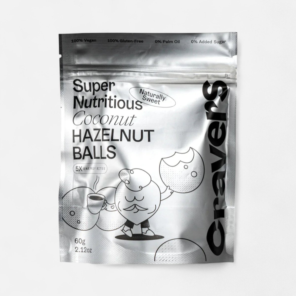 Cravers Coconut Hazelnut Balls 60g_0