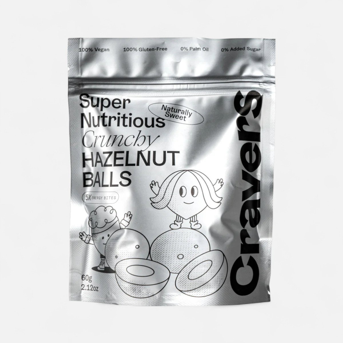 Cravers Crunchy Hazelnut Balls 60g_0