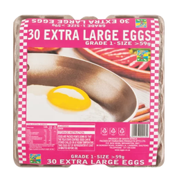 Extra Large Eggs 30 Pack Grade 1