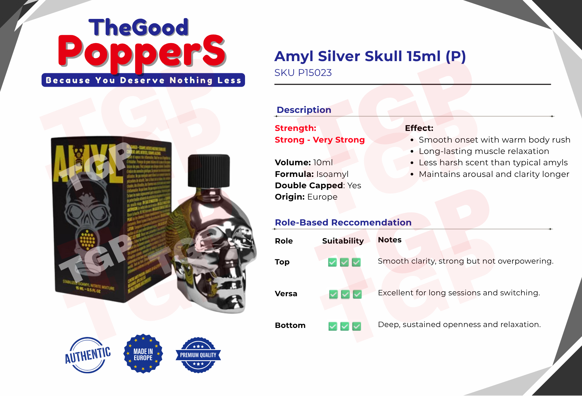 Amyl Silver Skull 15ml (P)