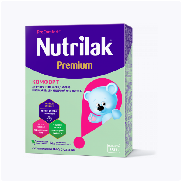 Хуроки кудакона (Nutrilak Premium )Дет/смесь Комфорт 0+ 350г_0