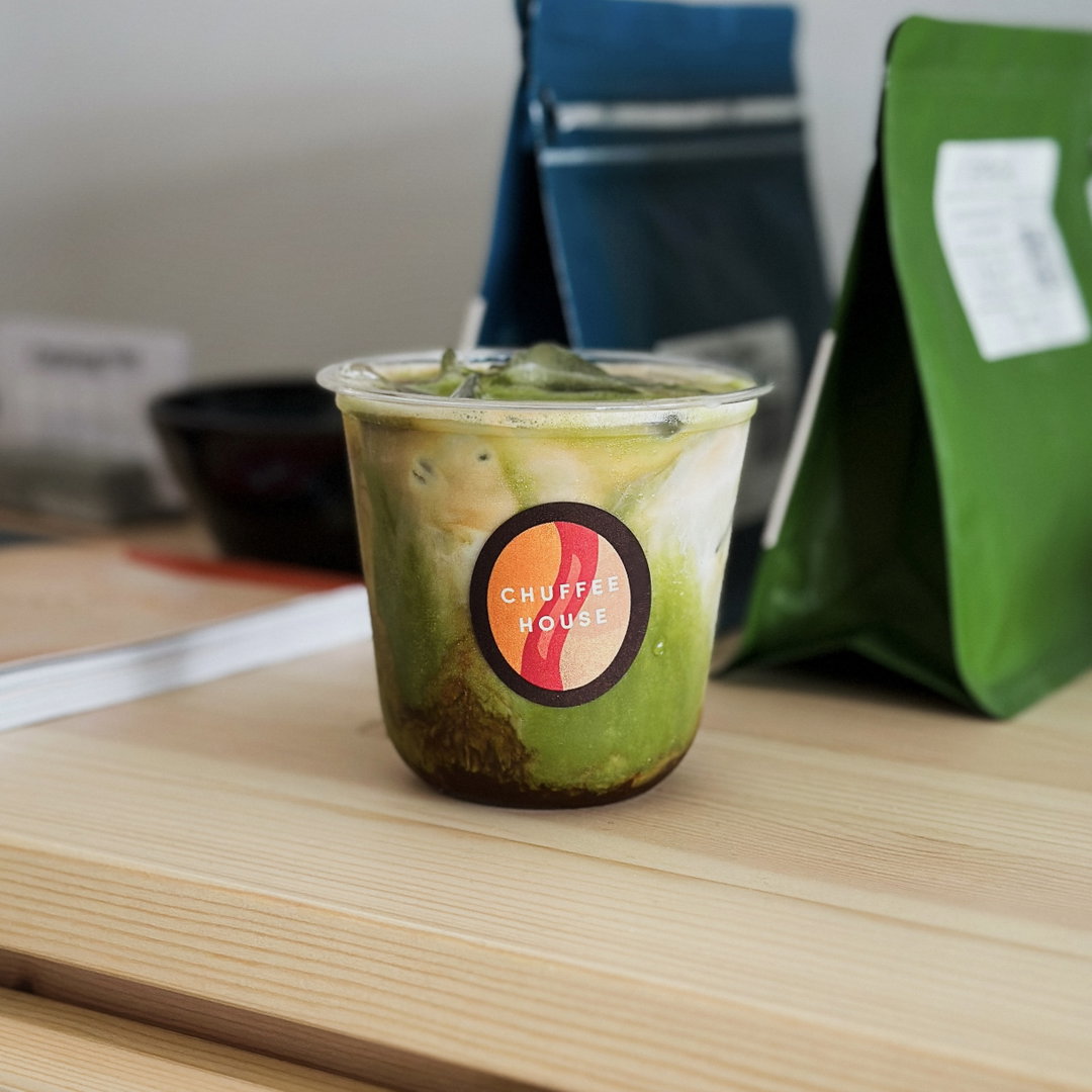 Iced Dirty Matcha Latte