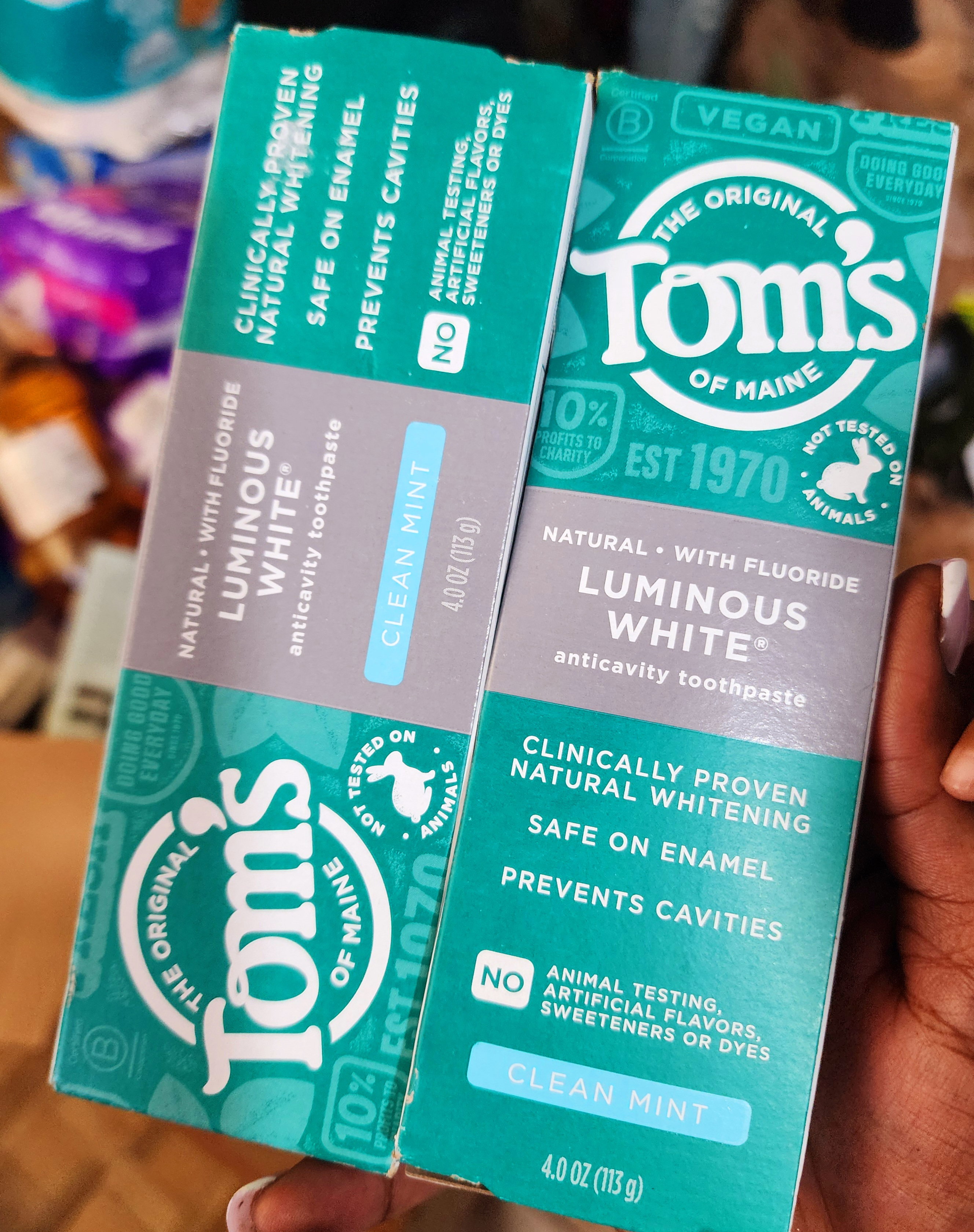 The original Tom's luminous white Anticavity toothpaste 