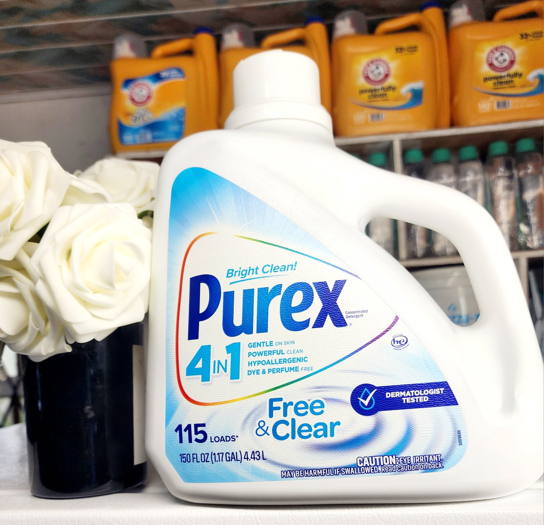 Purex 115 loads free & clear 4 in 1 detergent 