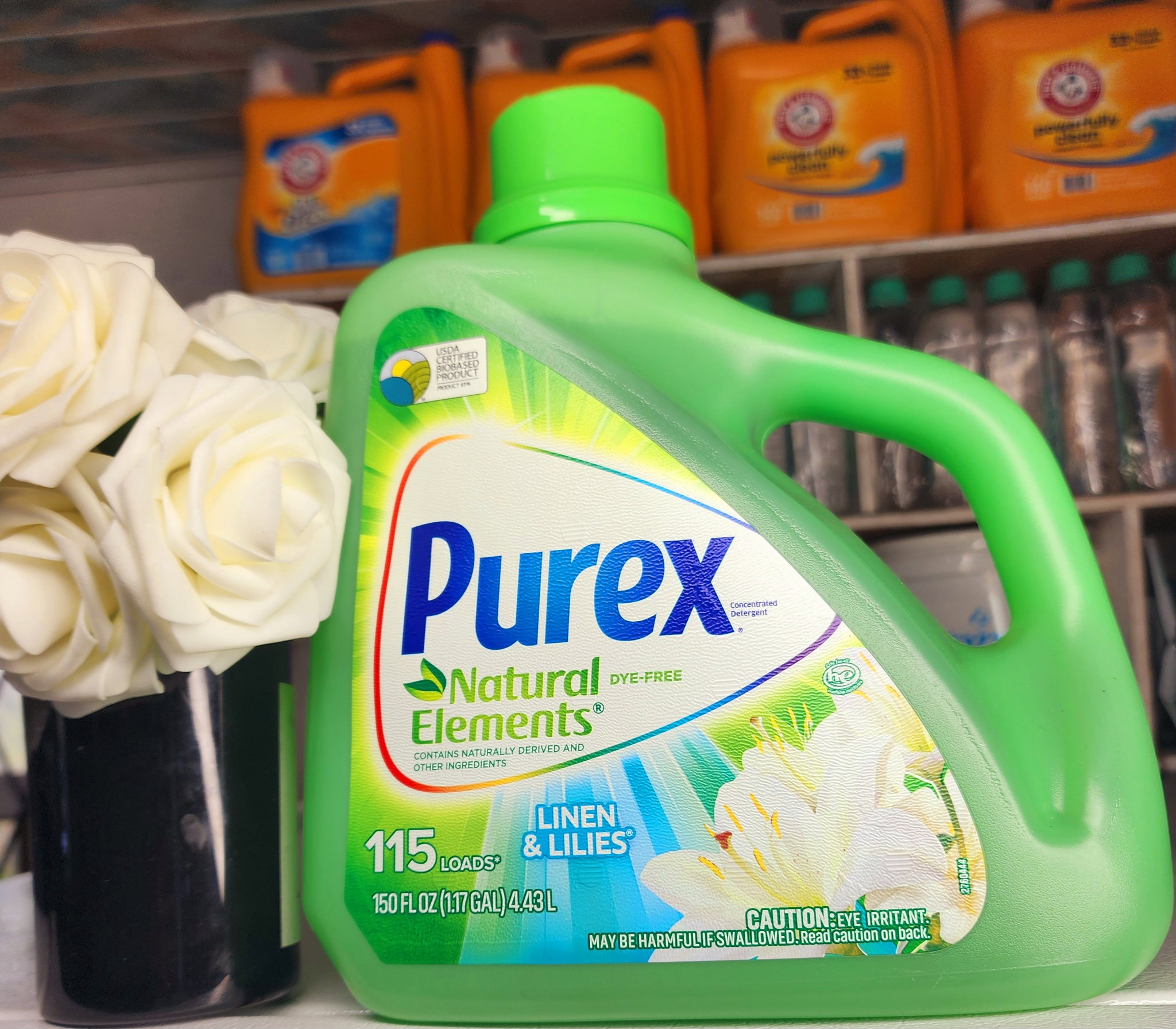 Purex 115 loads natural element dye free linen& Lillie's detergent _0