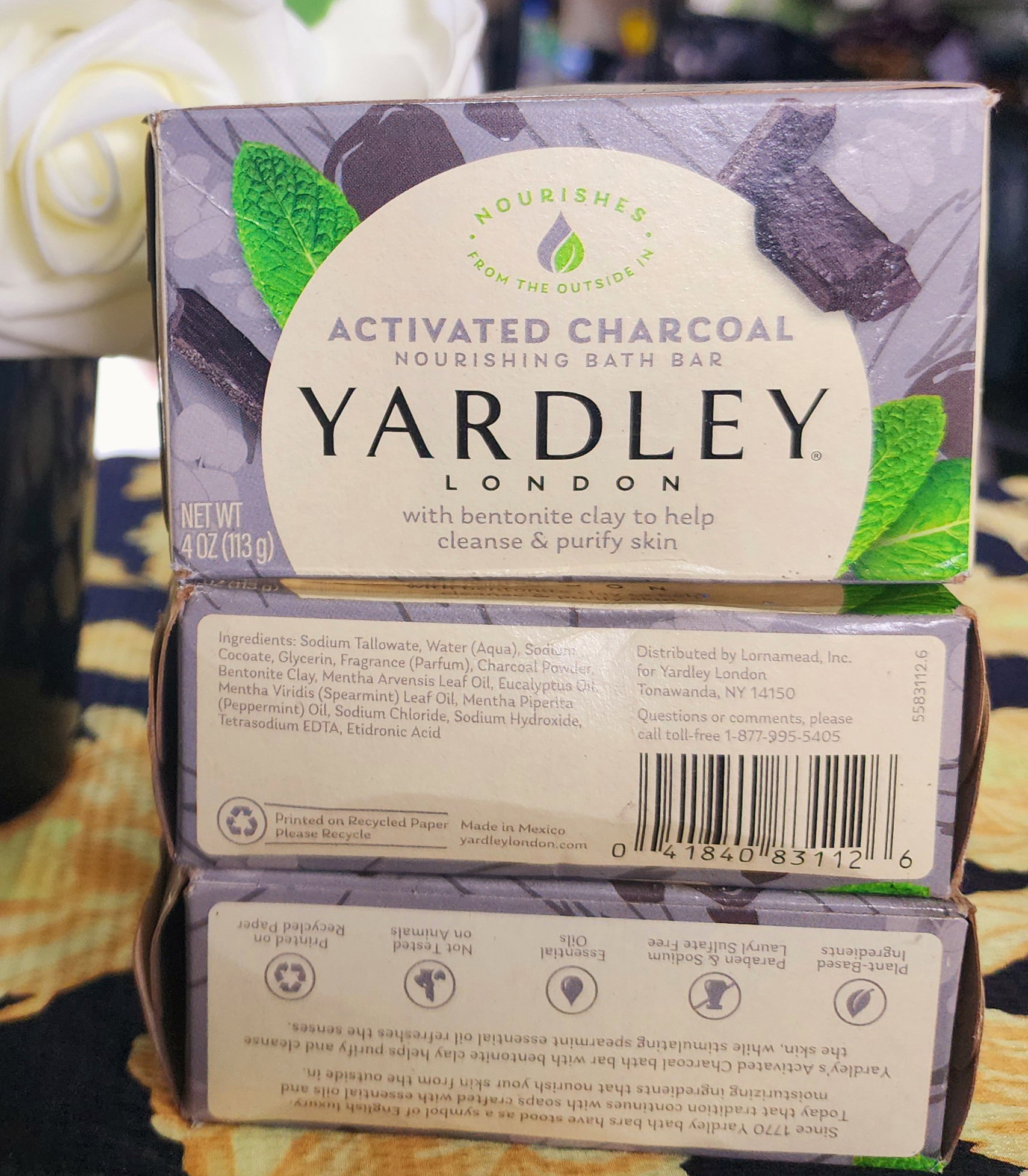 Yardley london activated charcoal nourishing bath bar _0