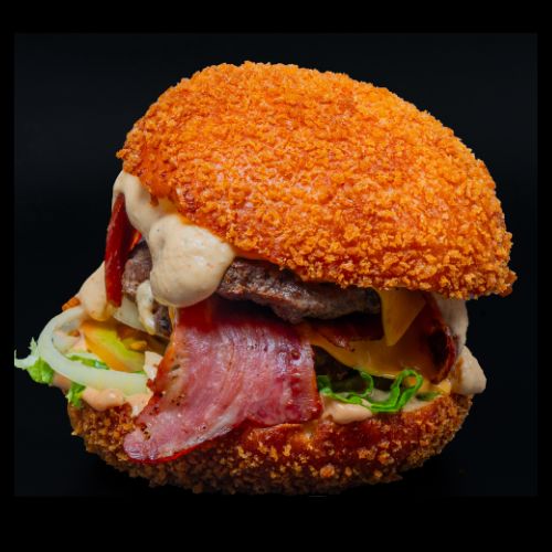 Deep Fried Bacon Burger