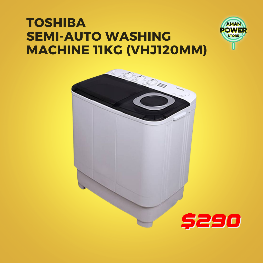 TOSHIBA SEMI-AUTO WASHING MACHINE 11KG (VHJ120MM)