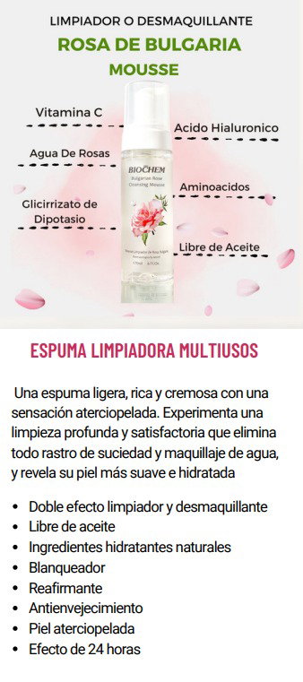 Espuma Limpiadora y Desmaquillante- ROSA DE BULGARIA._10