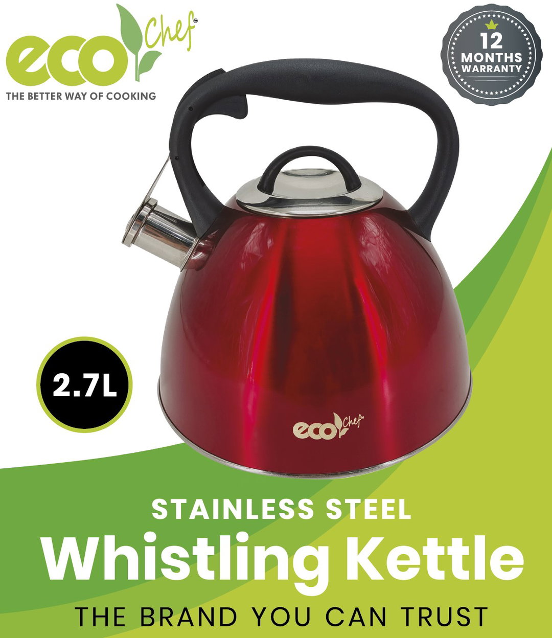 2.7ℓ Stainless Steel Whistling Kettles