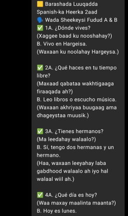 Barashada luuqada Spanishka Heerka 2 aad