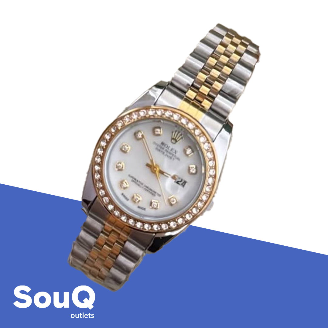 Rolex Datejust Silver & Gold_0