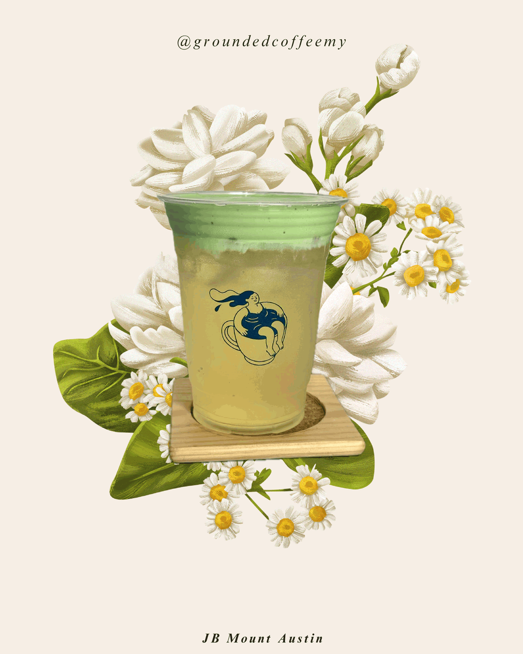 Pistachio Jasmine Coconut (Iced)