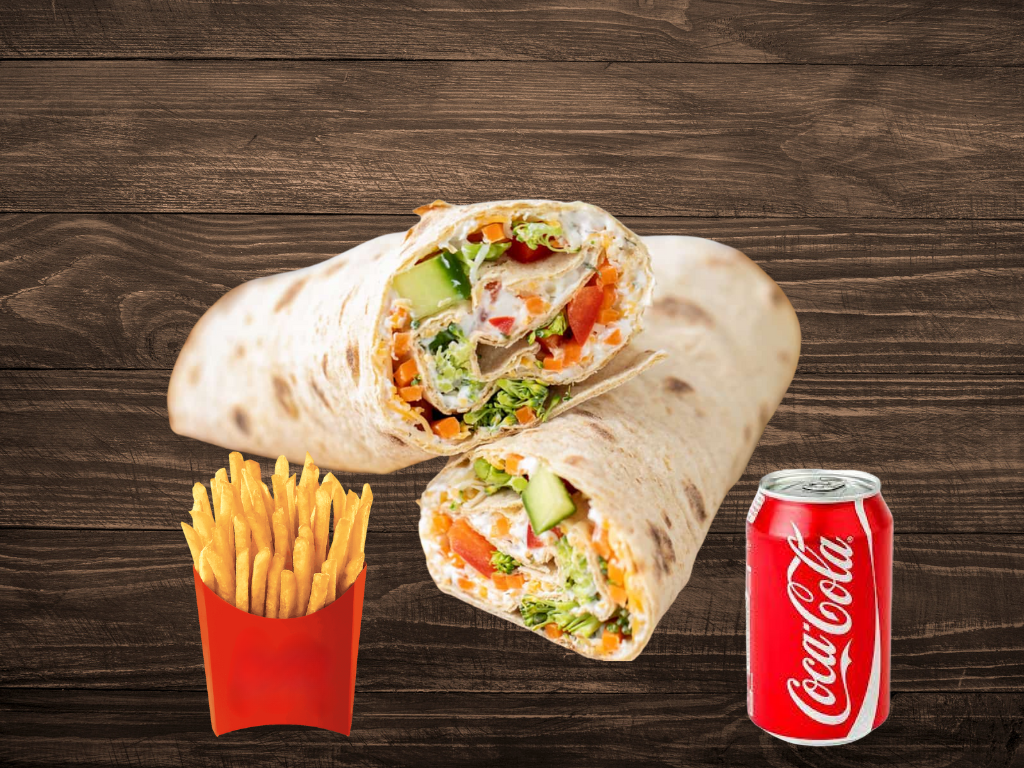 Vege Wrap Meal🌯🍟🥤