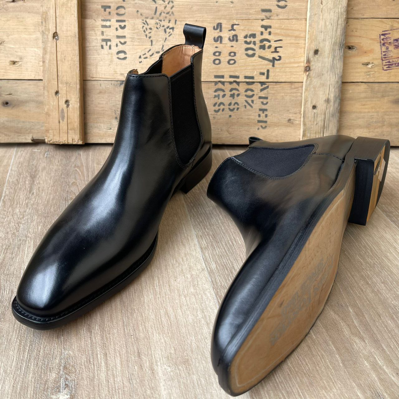 BOOTS en cuir lisse_0