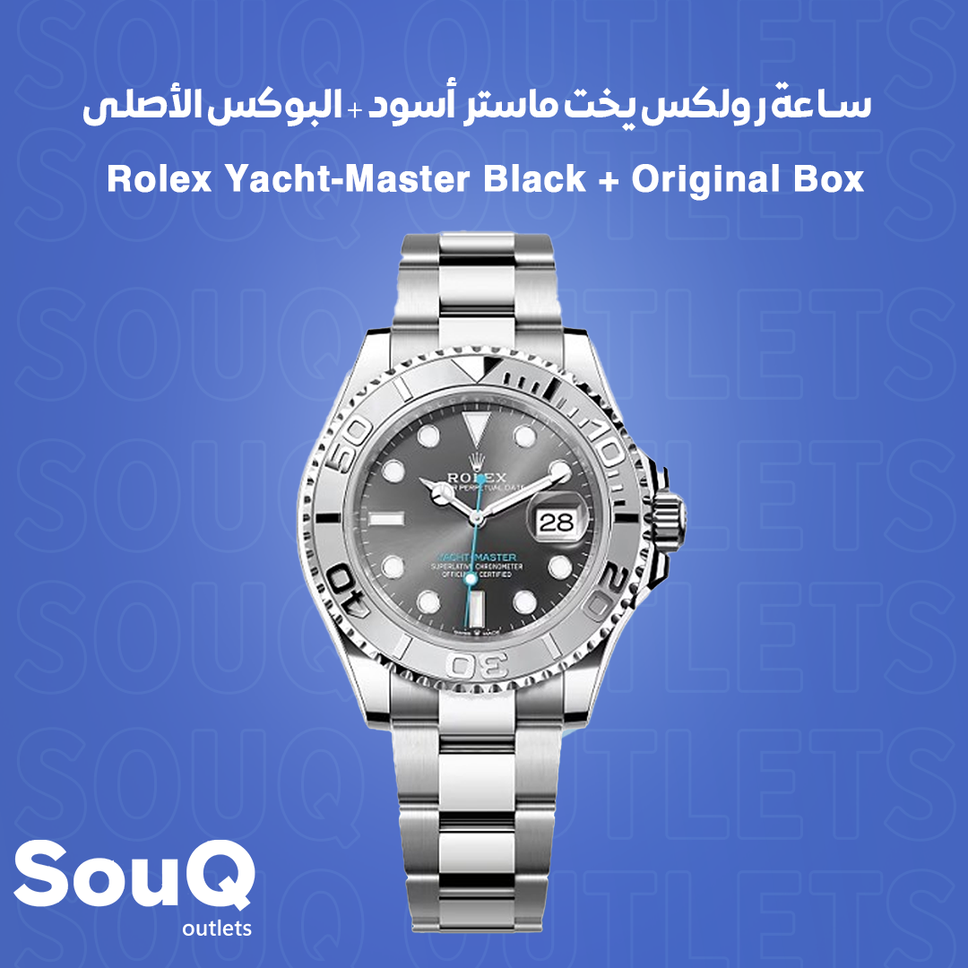 Rolex Yacht-Master Black + Original Box | ساعة رولكس يخت ماستر أسود + البوكس الأصلي_0