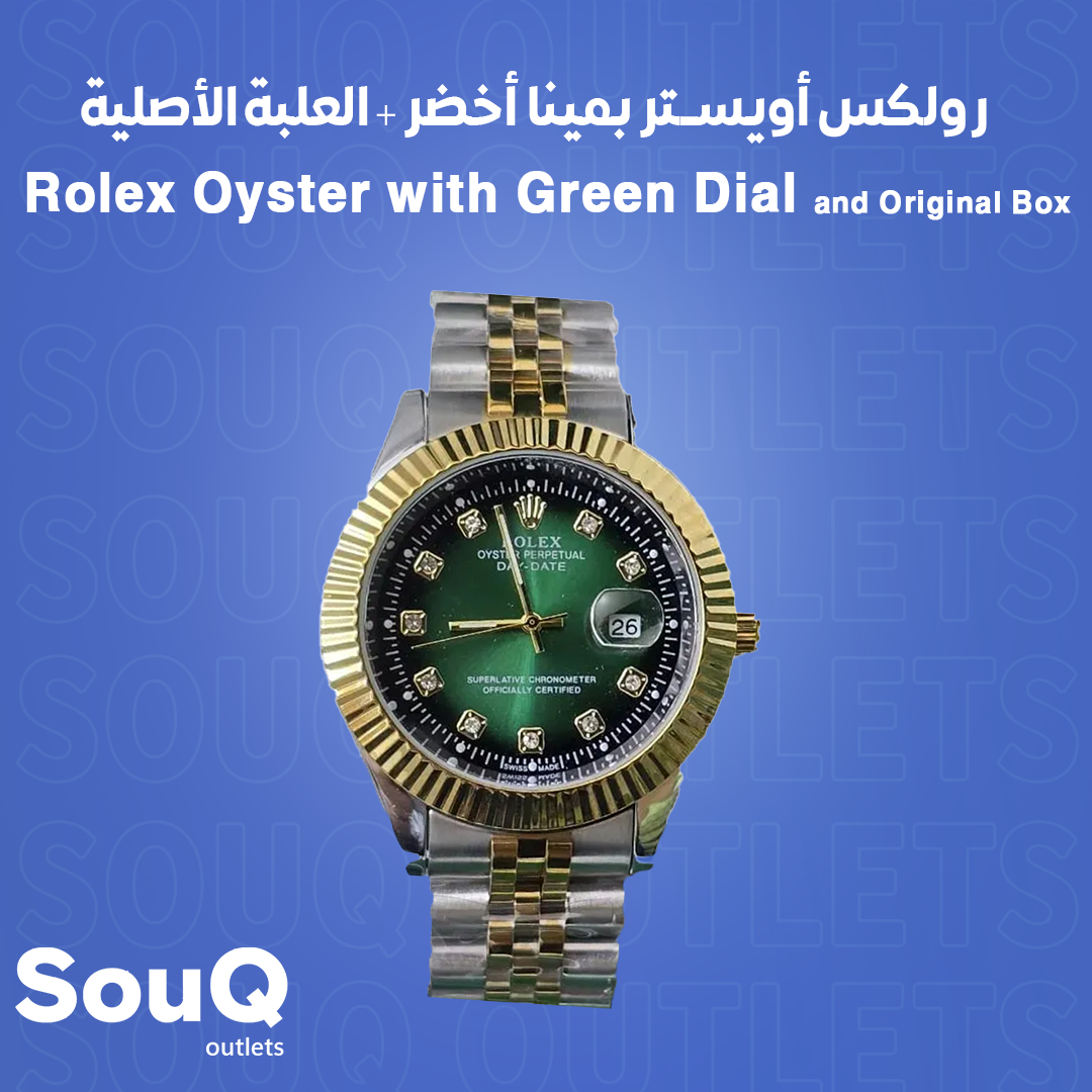 Rolex Oyster with Green Dial and Original Box_0