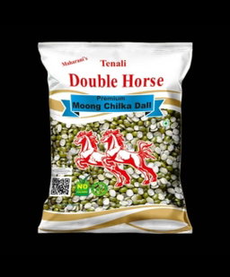 GREEN MOONG SPLIT DOUBLE HORSE 1 KG