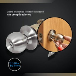 Cerradura Philips Chapa Perilla Puerta Baño   o Dormitorio Pomo Acero Inoxidable