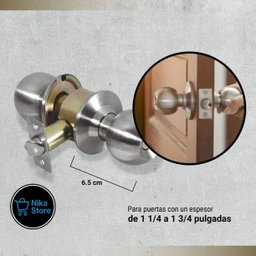 Cerradura Philips Chapa Perilla Puerta Baño   o Dormitorio Pomo Acero Inoxidable