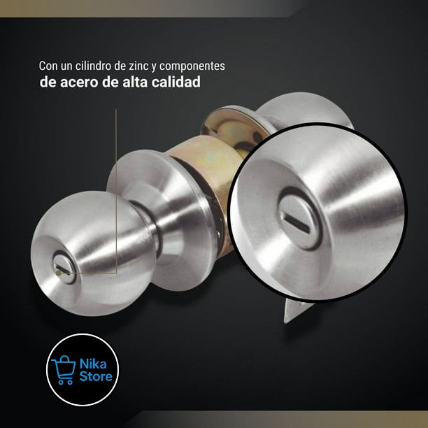 Cerradura Philips Chapa Perilla Puerta Baño   o Dormitorio Pomo Acero Inoxidable_6