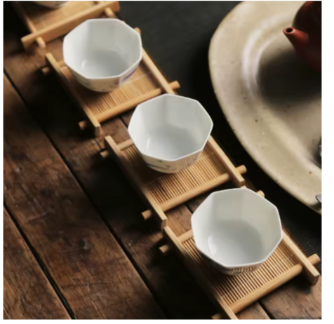 Dessous de verre rond et carré en bois de noyer massif, tapis de tasse en bois de hêtre vierge, Durable, résistant à la chaleur, pour thé et café, napperons, 6 pièces/ensemble_4
