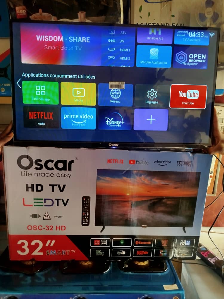 Smart TV Oscar 32" – HD, Wi-Fi, YouTube & Netflix intégrés_article_N°:TME_0003_0