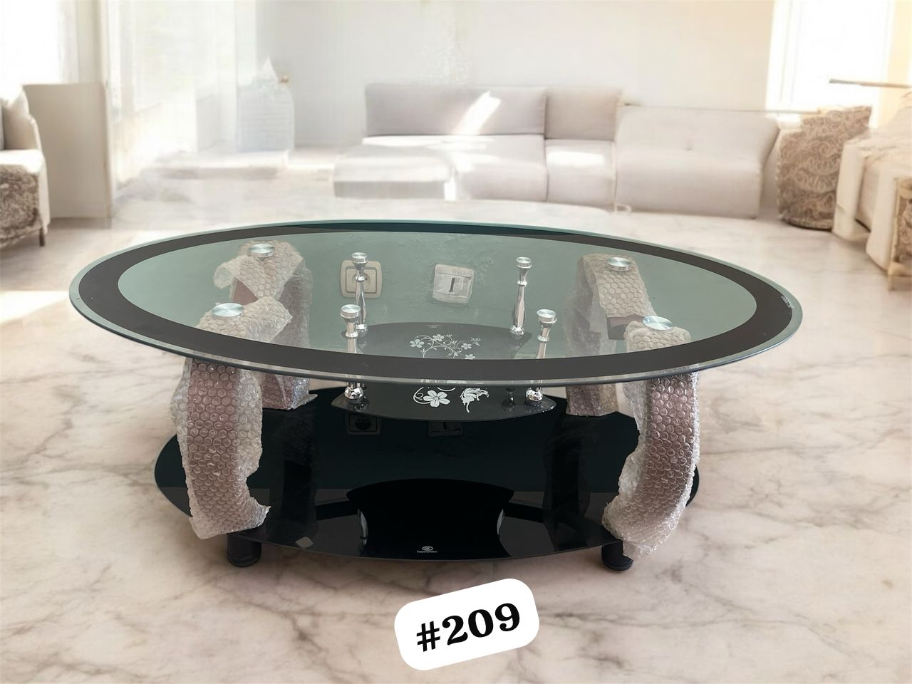 Table basse ovale en verre trempé – Design moderne (#209)_article_N°:TME_0009