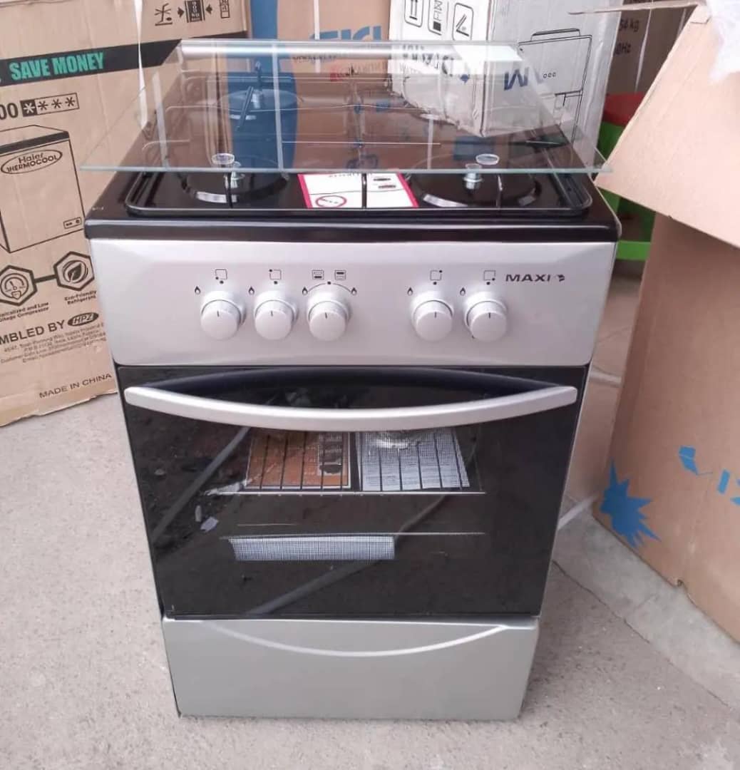Cuisinière MAXI 4 feux + four avec couvercle en verre_article_N°:TME_0013_0