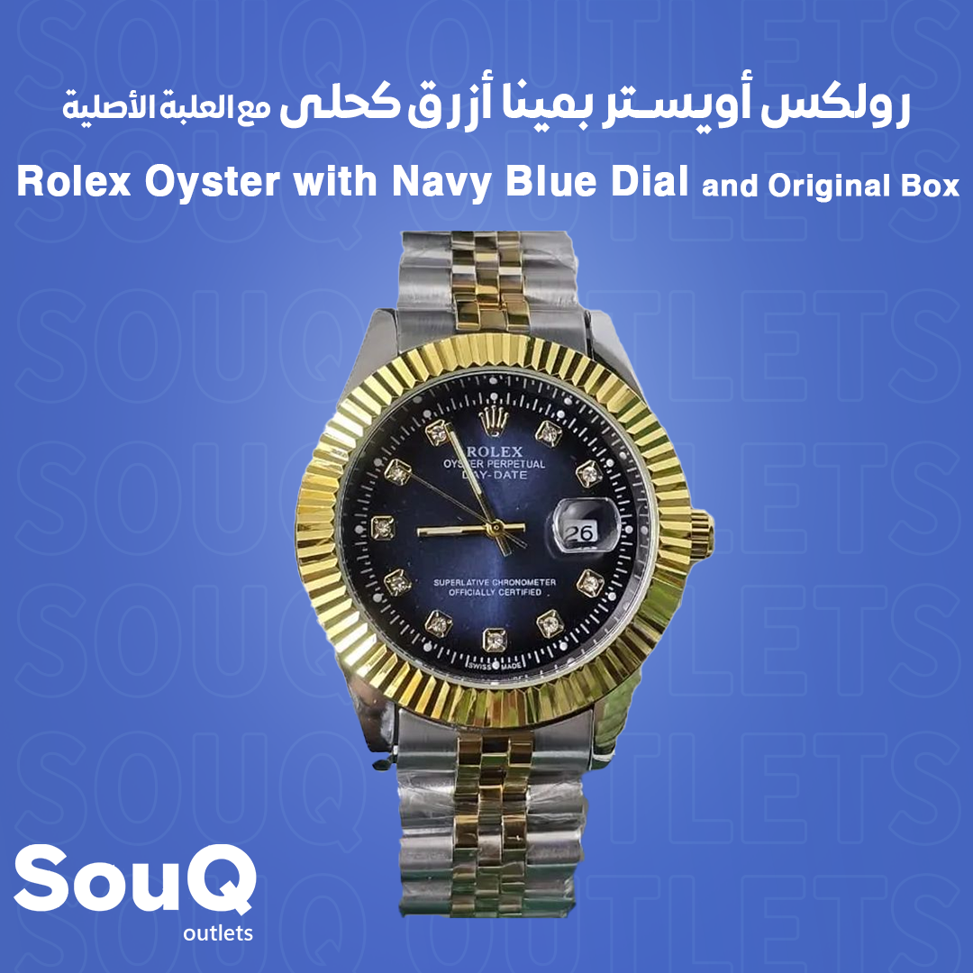 Rolex Oyster with Navy Blue Dial and Original Box